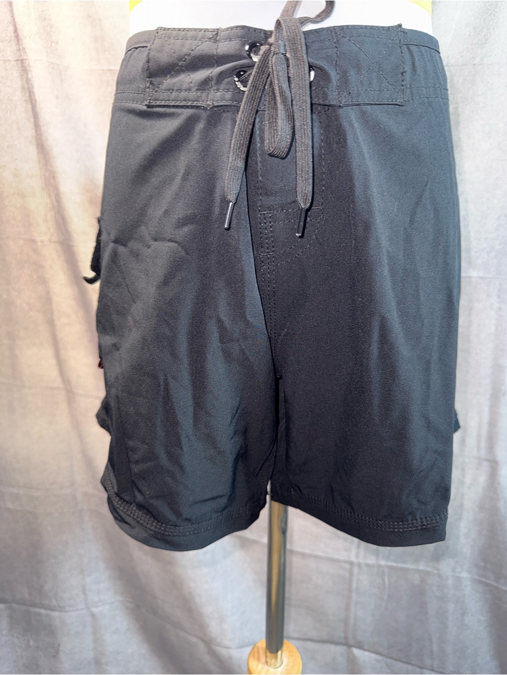 1954-Maui Ripper Classic Black Women's Hybrid Shorts with Drawstring Waist